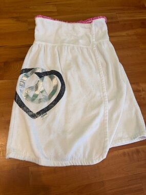 Vintage Y2K PINK by Victoria Secret TOWEL DRESS rare robe white bath shower wrap